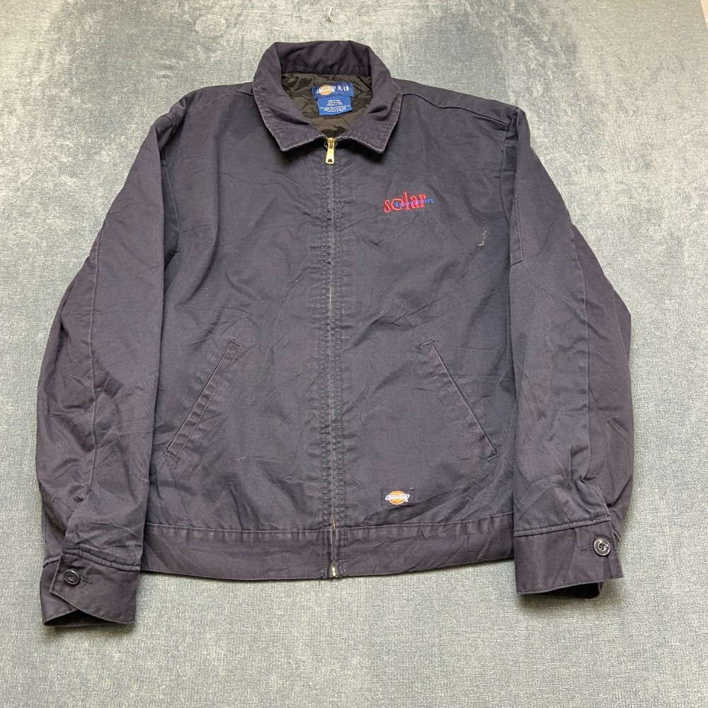 Dickies Full Zip Jacket Mens XL Navy Blue Pockets Casual Long Sleeve Winter